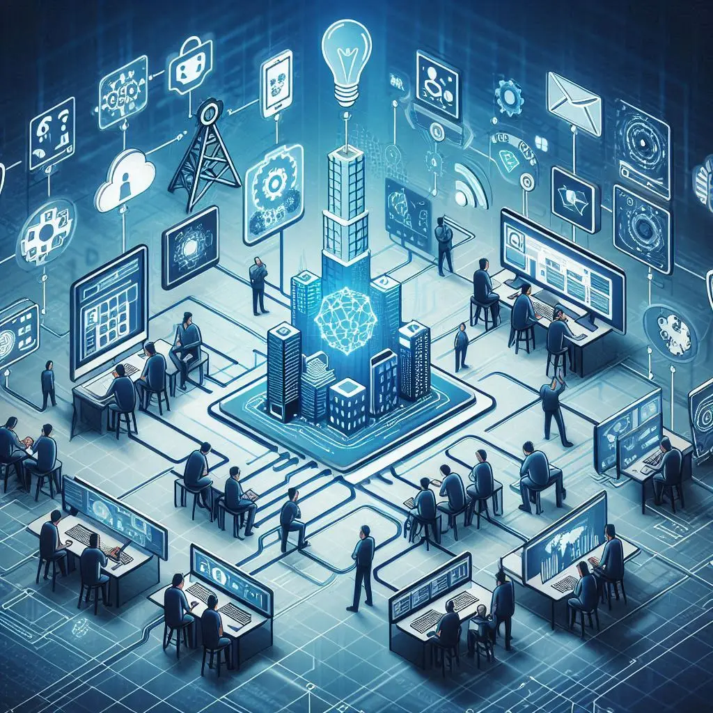 Diagram illustrating interoperability strategies for smart building technologies.